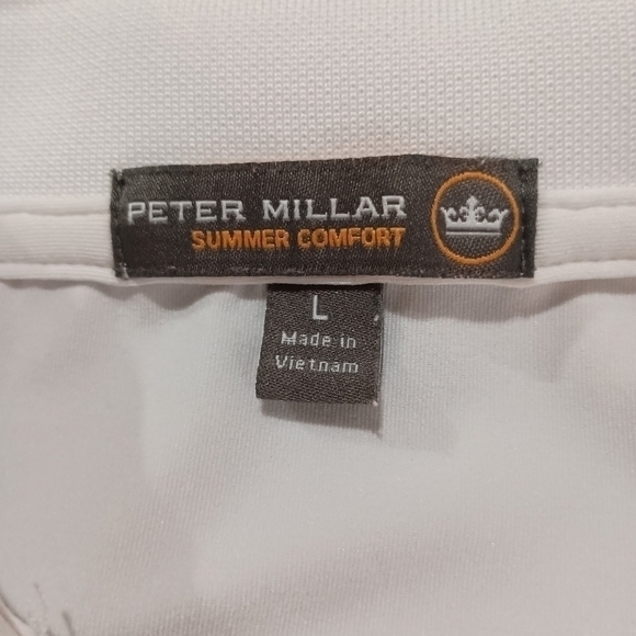 Peter Millar Summer Comfort Peachtree City Golf Club Short Sleeve Polo Shirt Lg - Picture 3 of 9